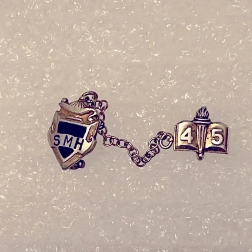 925 Sterling Silver Vintage SMH 45 High School Pin/Pinback/Tie pin